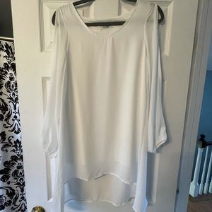 Face N Face White Cold Shoulder Dress/Long Tunic Size S